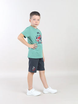 CRB wear / CWKB 90276-37 Комплект для мальчика (футболка, шорты),зеленый  фото 2
