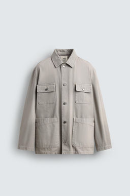 RELAXED FIT WASHED JACKET WITH POCKETS - Zara фото 8