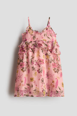 Vestido de tirantes con volantes decorativos