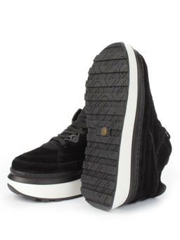 05-A9001-4 BLACK Кроссовки женские (натуральная замша)