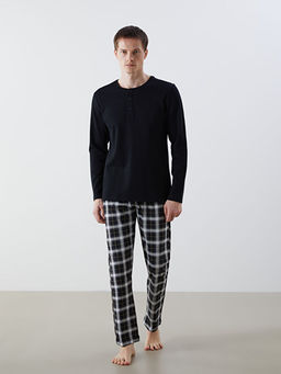 Standart Kal?p Ekose Erkek Pijama Alt