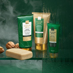 Скраб для тела с экстрактами ромашки и крапивы Банный день, 150 мл