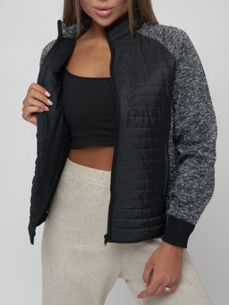 Толстовка женская на молнии черного цвета 2160Ch - Mtforce фото 12