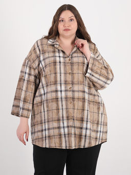 Рубашка со стразами больших размеров