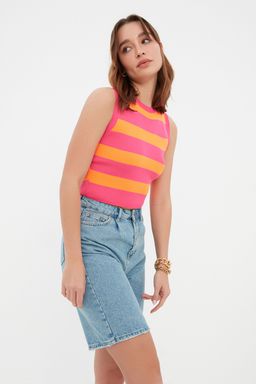 Fusya Crop Cizgili Ince Bluz TWOSS22BZ1173