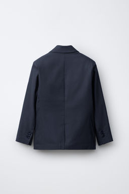 BLAZER TRAJE CON ALGOD?N Y LINO / Marino - Zara фото 2