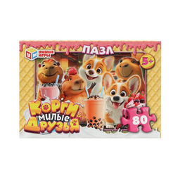 Puzzle 80 элементов "Корги и милые друзья" (ш/к54003, 403203, "Умные игры")