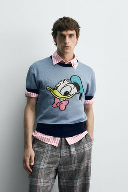 DONALD DUCK KNIT T-SHIRT HARRY LAMBERT FOR ZARA X DISNEY  фото 2
