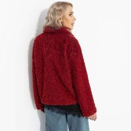 Полупальто из мягкого экомеха, Слишком заметна (красный закат) - Charutti фото 5