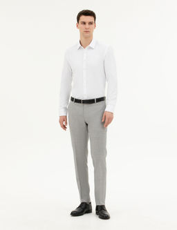 Beyaz Slim Fit Uzun Kollu G_mlek