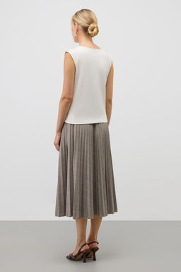 ЕВТ 7039/кремовый,клетка глен юбка жен