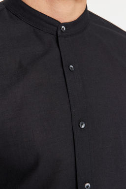 TRENDYOL MAN Koyu Yesil Slim Fit Basic Hakim Yaka Apoletli %100 Pamuklu Keten Gorunumlu Gomlek TMNSS20GO0188 - Trendyolmilla фото 37