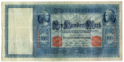 Банкнота 100 марок 1910 года Германия