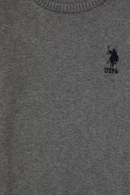 Erkek _ocuk Gri Melanj Basic Kazak Sepette S_rpriz _ndirim - U.s. polo assn фото 3