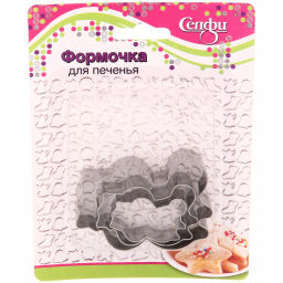 Цена за 5 шт. Форма для выпечки печенья 3шт "Барсучок"