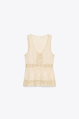 ZW COLLECTION EMBROIDERED ROMANTIC TOP - Zara фото 13