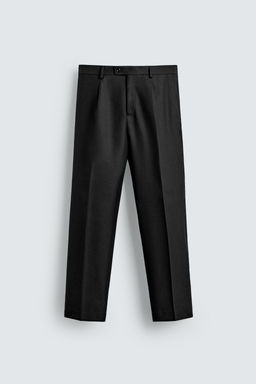 TEXTURED WOOL BLEND SUIT TROUSERS - Zara фото 5