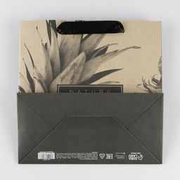 Пакет крафтовый квадратный Black, 22 22 11 см - Дарите счастье фото 4