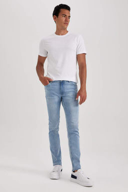 Pedro Slim Fit Джинсовые брюки узкого кроя с нормальной талией и узкими штанинами - Defacto фото 3