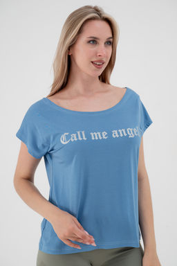 Футболка женская из вискозы Лирика голубой Call me angel - Амадэль фото 4