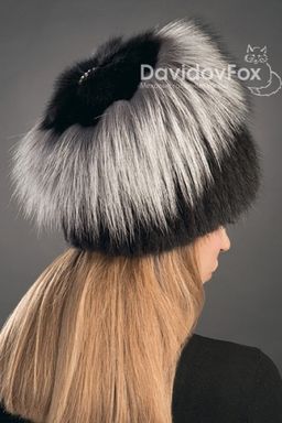 шапка Ромашка ондатра блэк - Davidovfox фото 3