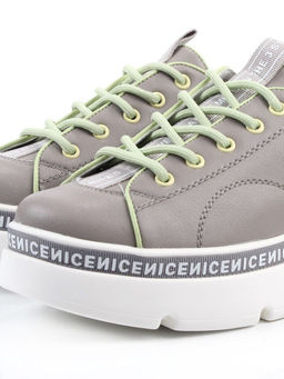 03-M27-25 GRAY Полуботинки женские (натуральная кожа)