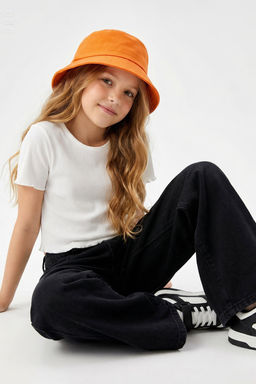 Ekru K?z Cocuk Pamuklu Basic Regular Kal?p Fitilli K?sa Kol Orme T-Shirt TKDSS25TS00020 - Trendyolmilla фото 8