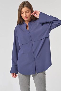 Рубашка плотная на пуговицах бежевая - Fly фото 5