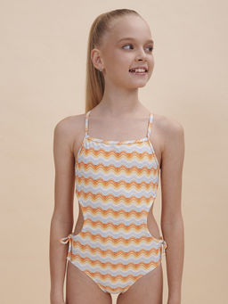 PELICAN, купальник для девочек, Оранжевый