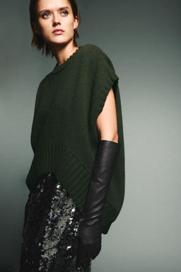 OVERSIZED WOOL WAISTCOAT WITH ASYMMETRIC HEM - Zara фото 3