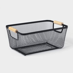 Корзинка универсальная LaDо́m «Миди», прямоугольная, 32×20.5×14 см, чёрная