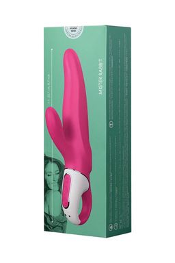 Нереалистичный вибратор Satisfyer Vibes Mr. Rabbit, силикон, красный, 22,1 см.  фото 17