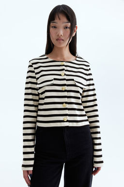 Cardigan de punto con bolsillos decorativos - H&m фото 2