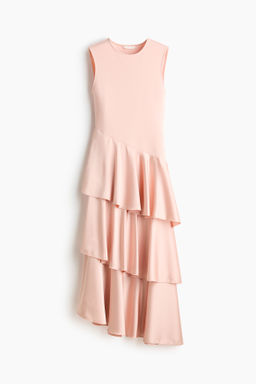 Vestido en punto roma con falda de sat?n - H&m фото 2