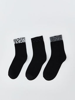 Desenli Kad?n Soket ?orap 3l?