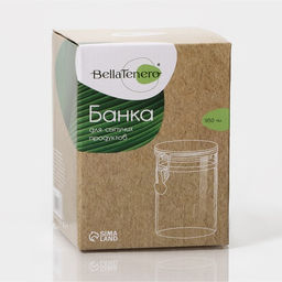 Банка для сыпучих BellaTenero Эко, 950 мл, 1015 см, с бугельным замком, стекло, прозрачная  фото 7