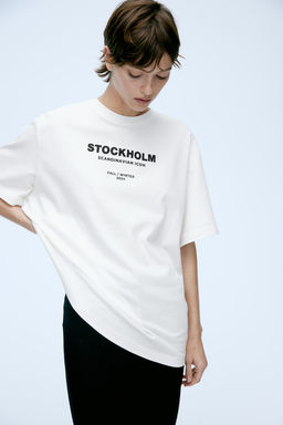 Camiseta oversize con motivo estampado - H&m фото 2