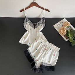 K12682 Костюм домашний: шорты и майка БЕЛЫЙ_02