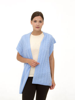 Шарф из кашемира 03173 голубой