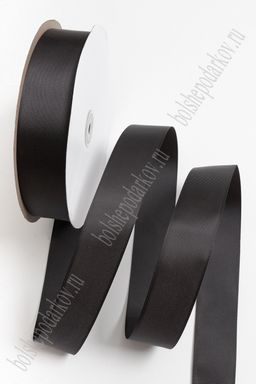 Лента репсовая 4 см*100 ярд "1 сорт" (SF-5928) черный №39