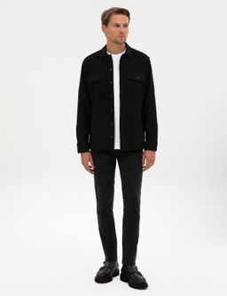 Siyah Comfort Fit Uzun Kollu G_mlek Ceket - Pierre cardin фото 4
