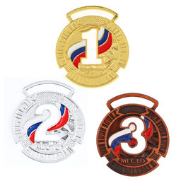 Цена за 2 шт. Медаль призовая «3 место» бронза, d=3.5 см, без ленты