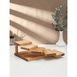 Доска для подачи с подиумами Adelica, 28×19.5×11 см, 5 ступеней, пропитана маслом, дерево берёза