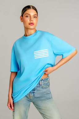 Арт. 3157 Футболка женская 42-48 (4 шт) Цвет:небесный - Калинка фото 51