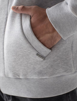 Худи на молнии из премиального футера трехнитки с начесом