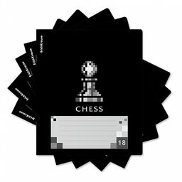 Цена за 10 шт. Тетрадь школьная ученическая ErichKrause Chess Player, 18 листов, линейка, выборочный УФ-лак (в плёнке по 10 шт.)_MIX-PACK