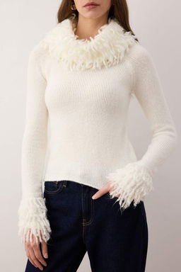 Ekru Triko Kazak TWOAW26KZ00261 - Trendyolmilla фото 5