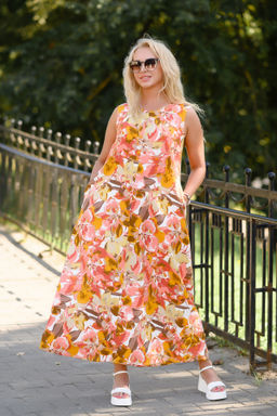 НОВИНКА!!! Длинное платье 70% лен+30% хлопок - Новый лен фото 5