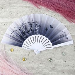 Веер 23 см / 622-8 /уп 12/600/ микс, пластик, полиэстер - Галеонтрейд фото 13