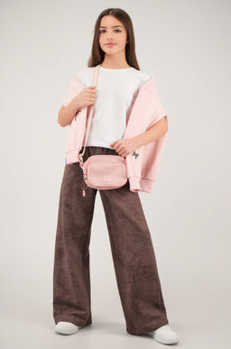 Брюки палаццо из футера для девочки Happyfox